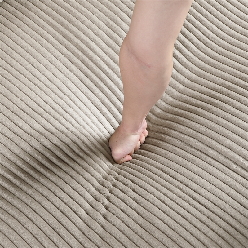 Lexicon Traverse Corduroy Fabric Upholstered Love Seat in Taupe