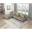 Lexicon Traverse Corduroy 4-Piece Modular Sectional with Ottoman in Taupe