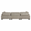 Lexicon Traverse Corduroy Fabric Upholstered Sofa in Taupe