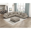 Lexicon Traverse Corduroy 6-Piece Modular Sectional with Ottoman in Taupe