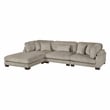 Lexicon Traverse Corduroy 4-Piece Modular Sectional with Ottoman in Taupe