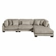 Lexicon Traverse Corduroy 4-Piece Modular Sectional with Ottoman in Taupe