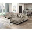 Lexicon Traverse Corduroy 4-Piece Modular Sectional with Ottoman in Taupe