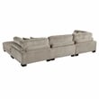 Lexicon Traverse Corduroy 4-Piece Modular Sectional with Ottoman in Taupe