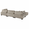Lexicon Traverse Corduroy 4-Piece Modular Sectional with Ottoman in Taupe
