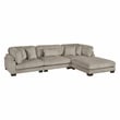 Lexicon Traverse Corduroy 4-Piece Modular Sectional with Ottoman in Taupe