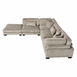Lexicon Traverse Corduroy 5-Piece Modular Sectional with Ottoman in Taupe