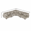 Lexicon Traverse Corduroy 5-Piece Modular Sectional in Taupe