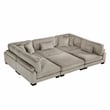 Lexicon Traverse Corduroy 6-Piece Modular Sectional with Ottoman in Taupe