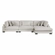 Lexicon Corydon Microfiber 3-Piece Modular Sectional with Chaise in Beige