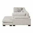 Lexicon Corydon Microfiber 3-Piece Modular Sectional with Chaise in Beige