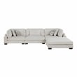 Lexicon Corydon Microfiber 4-Piece Modular Sectional with Ottoman in Beige
