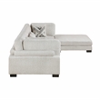 Lexicon Corydon Microfiber 4-Piece Modular Sectional with Ottoman in Beige