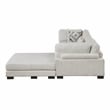 Lexicon Corydon Microfiber 4-Piece Modular Sectional with Ottoman in Beige