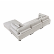 Lexicon Corydon Microfiber 4-Piece Modular Sectional with Ottoman in Beige