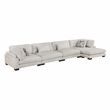 Lexicon Corydon Microfiber 4-Piece Modular Sectional with Chaise in Beige