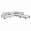 Lexicon Corydon Microfiber 5-Piece Modular Sectional with Ottoman in Beige