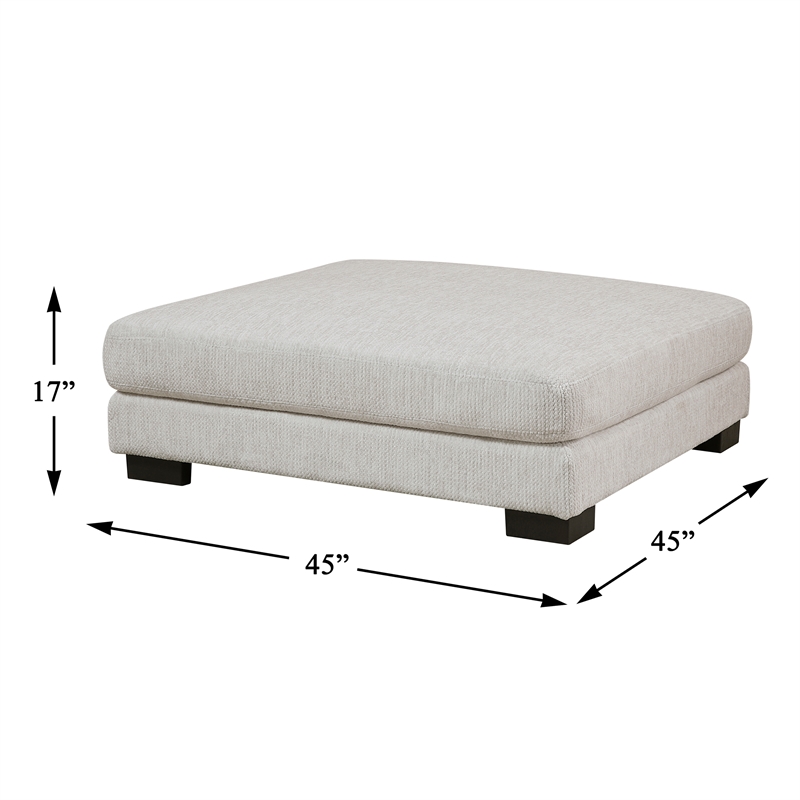 Lexicon Corydon Microfiber 5-Piece Modular Sectional with Ottoman in Beige