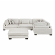 Lexicon Corydon Microfiber 5-Piece Modular Sectional with Ottoman in Beige