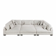 Lexicon Corydon Microfiber 6-Piece Modular Sectional with Ottoman in Beige