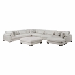Lexicon Corydon Microfiber 7-Piece Modular Sectional with Ottoman in Beige