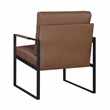 Lexicon Brynda Faux leather Accent Chair in Brown