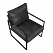Lexicon Brynda Faux leather Accent Chair in Dark gray