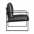 Lexicon Brynda Faux leather Accent Chair in Dark gray
