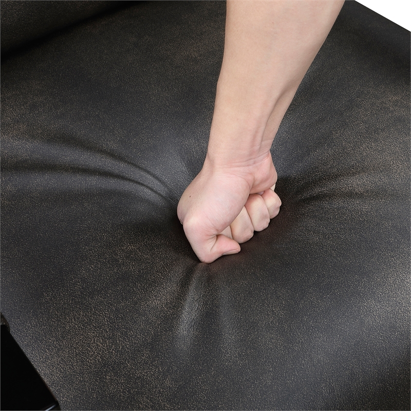 Lexicon Brynda Faux leather Accent Chair in Dark gray