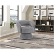 Lexicon Upton Corduroy Swivel Chair in Dark gray