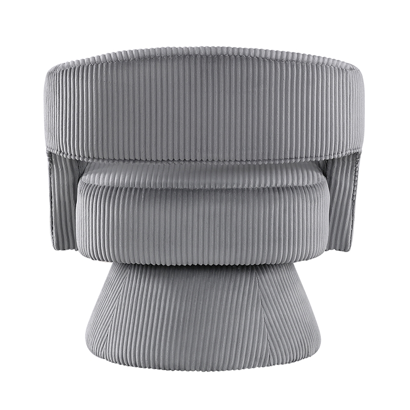 Lexicon Upton Corduroy Swivel Chair in Dark gray