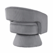 Lexicon Upton Corduroy Swivel Chair in Dark gray
