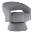 Lexicon Upton Corduroy Swivel Chair in Dark gray
