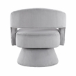 Lexicon Upton Corduroy Fabric Upholstery Swivel Chair in Gray