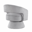 Lexicon Upton Corduroy Fabric Upholstery Swivel Chair in Gray