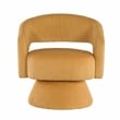 Lexicon Upton Corduroy Fabric Upholstery Swivel Chair in Yellow