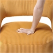 Lexicon Upton Corduroy Fabric Upholstery Swivel Chair in Yellow
