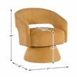Lexicon Upton Corduroy Fabric Upholstery Swivel Chair in Yellow