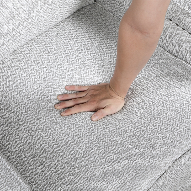 Lexicon Berenson Chenille Push back Recliner in Gray