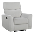 Lexicon Preston Velvet Manual Recliner in Gray