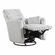 Lexicon Payton Corduroy Swivel Glider Reclining Chair in Gray