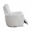 Lexicon Payton Corduroy Swivel Glider Reclining Chair in Gray