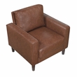 Lexicon Malcolm Faux leather Chair in Chocolate