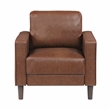 Lexicon Malcolm Faux leather Chair in Chocolate