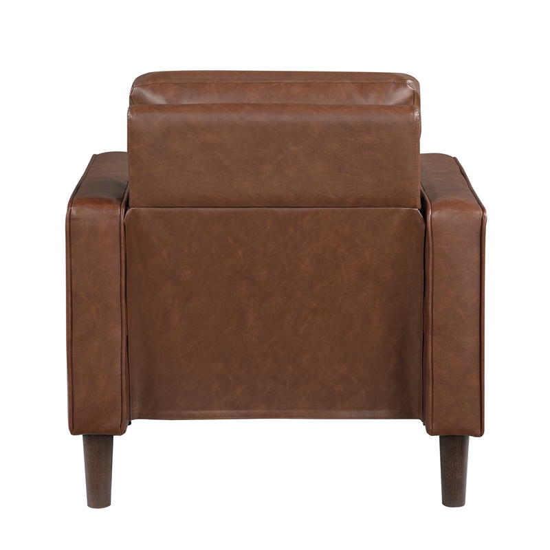 Lexicon Malcolm Faux leather Chair in Chocolate