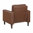 Lexicon Malcolm Faux leather Chair in Chocolate