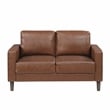 Lexicon Malcolm Faux leather Love Seat in Chocolate