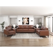 Lexicon Malcolm Faux leather Sofa in Chocolate