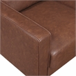 Lexicon Malcolm Faux leather Sofa in Chocolate