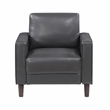 Lexicon Malcolm Faux leather Chair in Dark gray